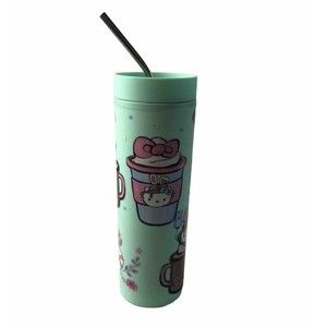 Hello Kitty Spring Theme Tumbler With Stainless Steel Straw 16 Oz